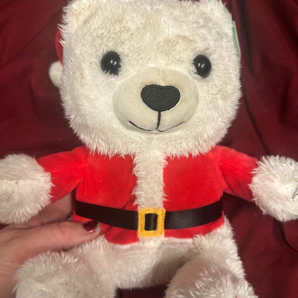 Hallmark Festive Red and White‎ Plush Bear